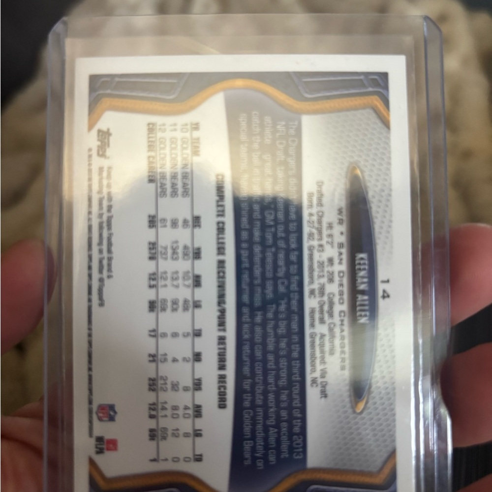 Keenan Allen 2013 football Topps card!